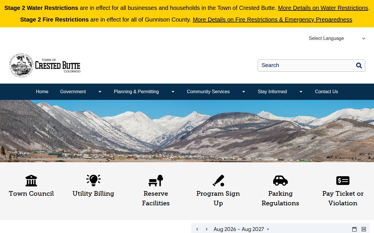 Gunnison County and Crested Butte municipal arrest-record starting point