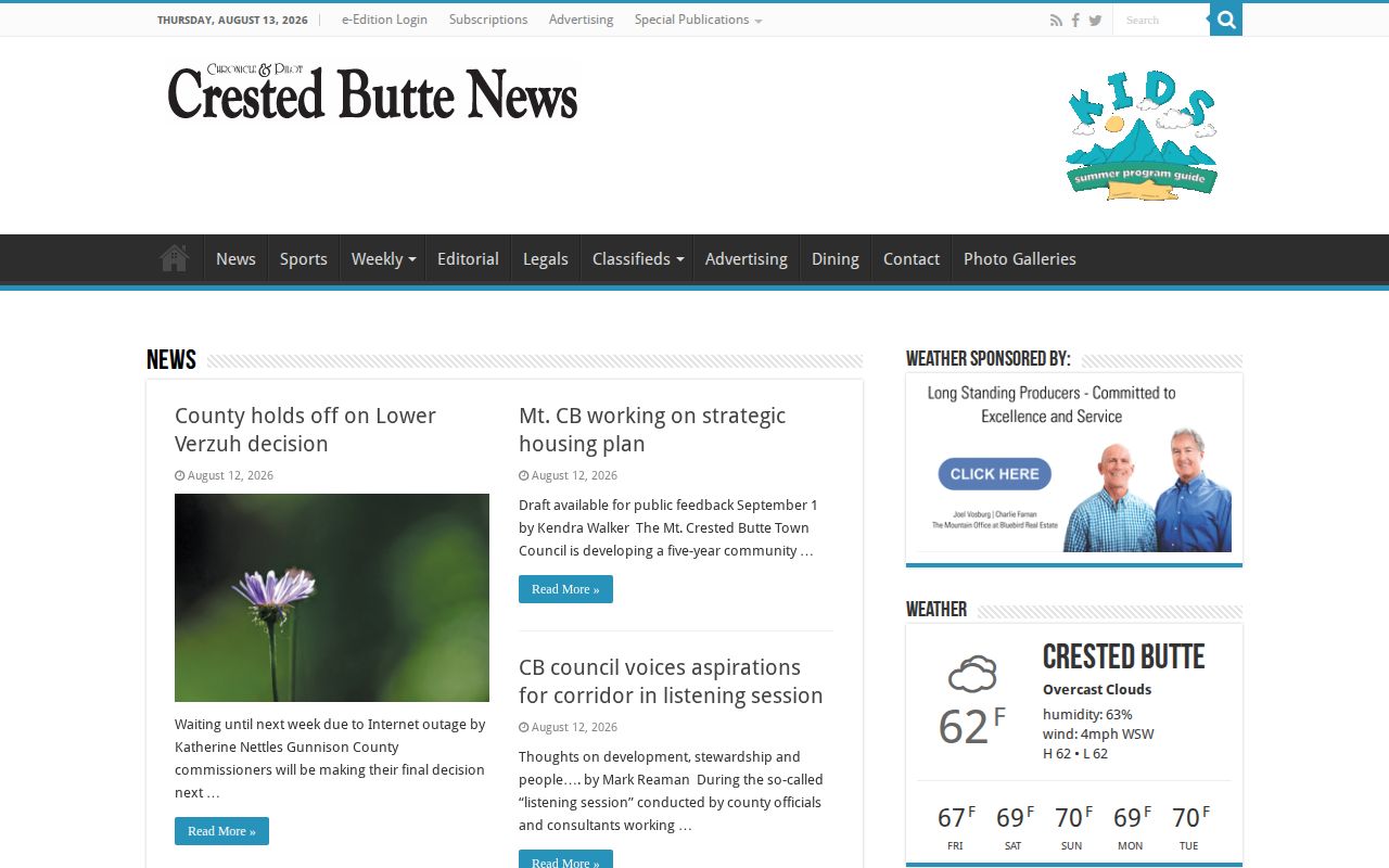 Crested Butte News archive for Gunnison County public safety stories